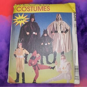 Mccalls‎ Costumes 8334 Pattern Super Hero Boys Size 7-8 Halloween Batman Uncut